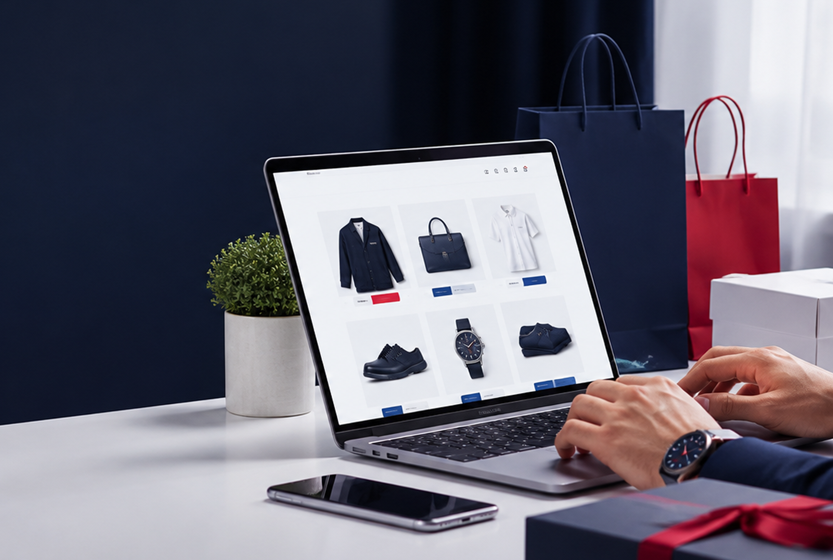 Tienda online LATASIA Store en una laptop